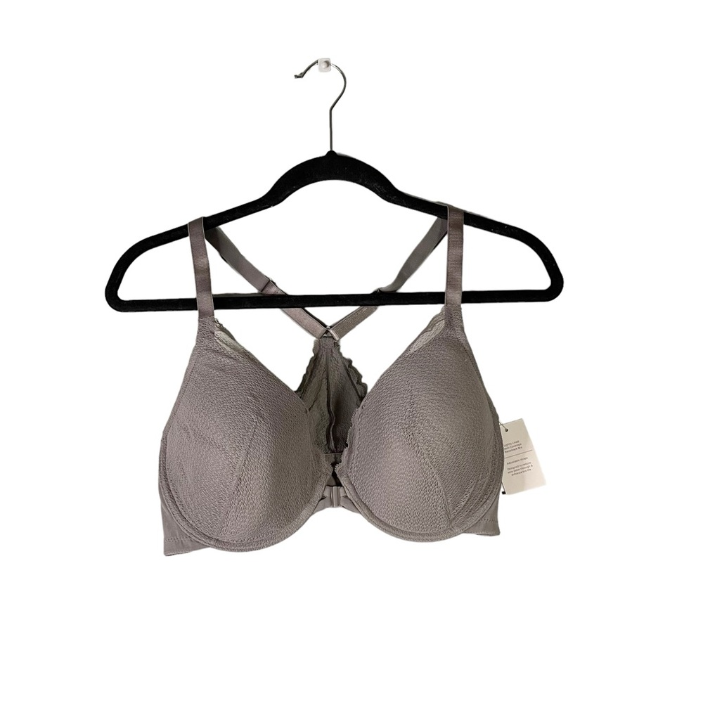NWT Auden Lace Accent Casual Intimates Underwire Bra Mauve Purple Size 36DD